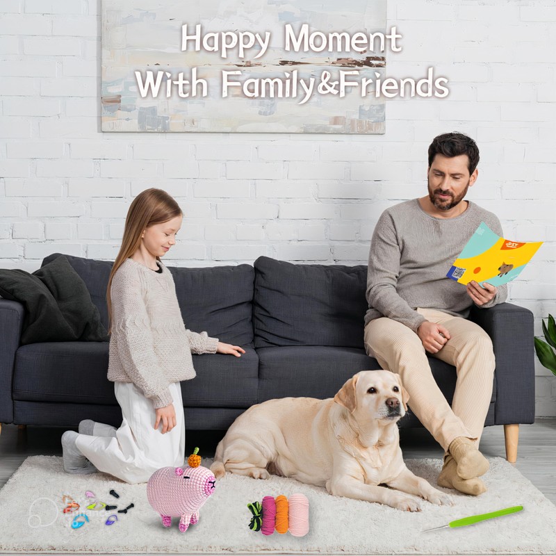 MYHUONGVN Capybara Pink Beginner's Crochet Kit – Includes Step-by-Step Video