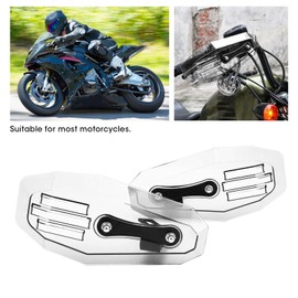 KIMISS Motorcycle Handguards, 2PCS Hand Guards Motorcycle Hand Guard Brush Bar Protective Metal Universal for Motorbike Accessory(transparent)