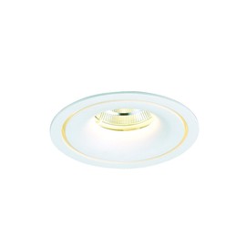 Lamplux LED Recessed Spotlight Shankar Round White 10.2 x 10.2 External Transformer 230 V Warm White Recessed Light Recessed Spot Spot Spot Spot Spot Aluminium Downlight Down Recessed Ceiling Light