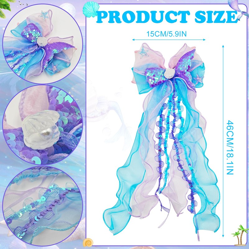 Ourdort Mermaid School Cone Bow, Sugar Cones, First Day of