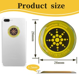 ZWWOGE 6 Stück Handy Aufkleber für 5G Handy - Reduziert Ihre Wellenbelastung bis zu 96% Schutz Stickers Handystrahlung Blocker Tasche (Golden),Strahlenschutz Handy, Strahlenschützer Handy
