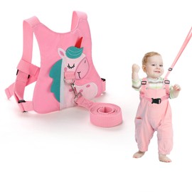 Baby Reins, Pink Unicorn Baby Walking Harness and Toddler Safety Harness, Baby Reins Safety Leash Baby Toddler Anti Lost Belt Reins for Toddlers Boys and Girls 1-5 Years