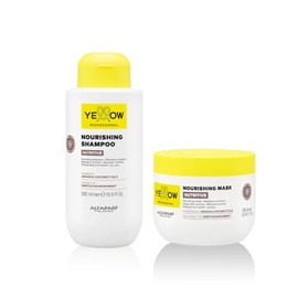 Alfaparf Milano Yellow Professional Nutritive - KIT Shampoo (500 ml) Mascarilla Nutritiva (300 ml) para Cabello Seco y Quebradizo. Hidratacin y...    