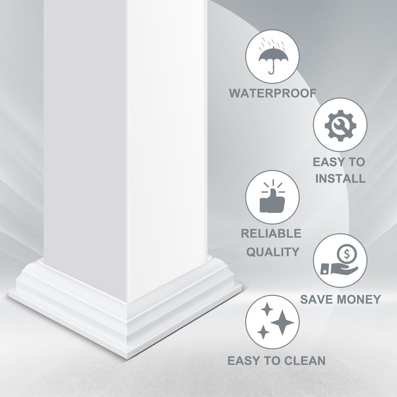Thyle 4 Pcs True 5 x 5 Inch Vinyl Post