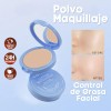 Polvo Compacto Matificador Fijador Base Maquillaje Natural F Tono Tono