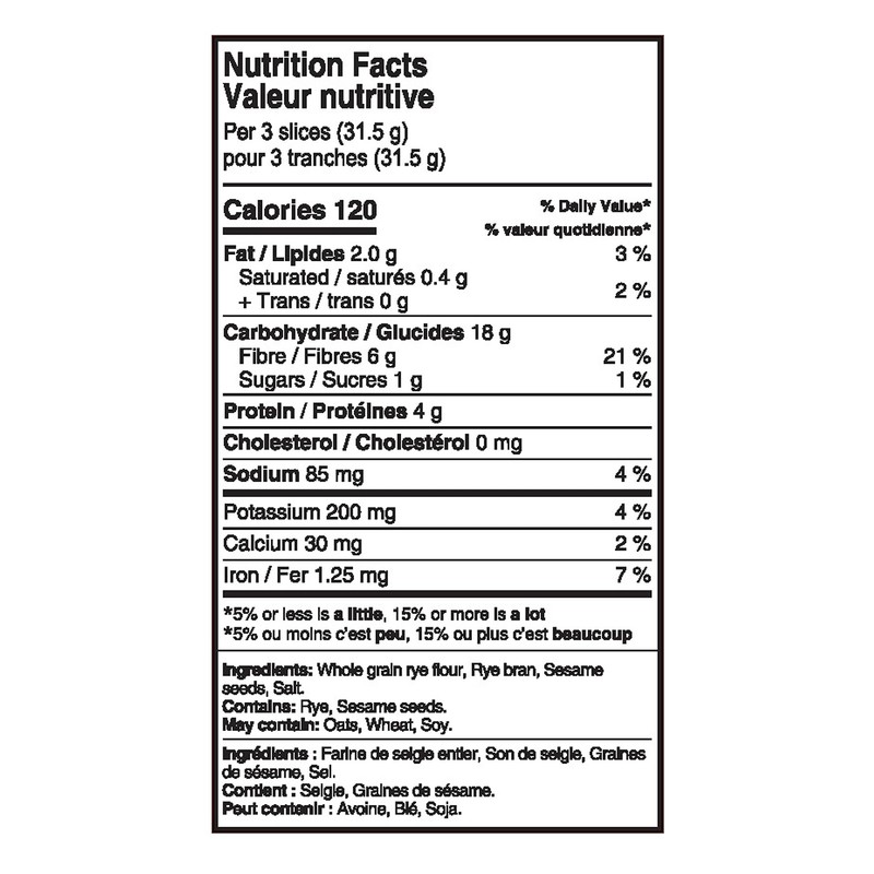 Ryvita Sesame Rye Crispbread 250g