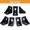 QIJINTRID 12 Sets 2020 Aluminum Extrusion Black Connectors,12pcs 2020 Series