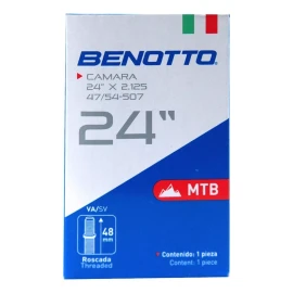 Benotto Cámara Benotto 24x2.125 Bicicleta Válvula Americana 48mm Tipo De Válvula Schrader