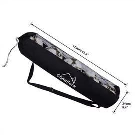 CampTeck U7266 Polyester Drawstring Ball Bag (5 x Size 5 Balls) Football Bag Ball Bags with Shoulder Strap - Black