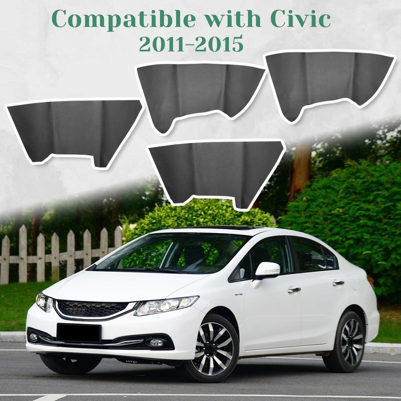 VKGUG 4PCS Door Panel Cover Compatible with Honda Civic 2011-2015