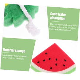 Healeved 4pcs Fruit Style Heavy Duty Scrub Sponge Dish Cleaning Sponge Kitchen Accessories Wash Sponge