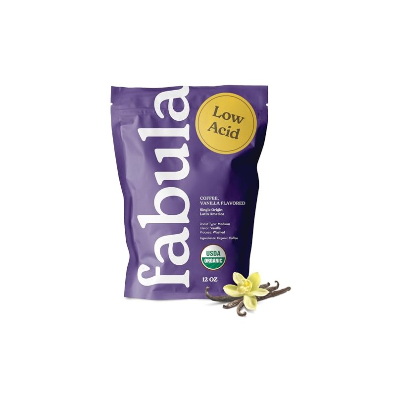 Fabula Vanilla Flavored Organic Coffee Freshly Ground - Organic -