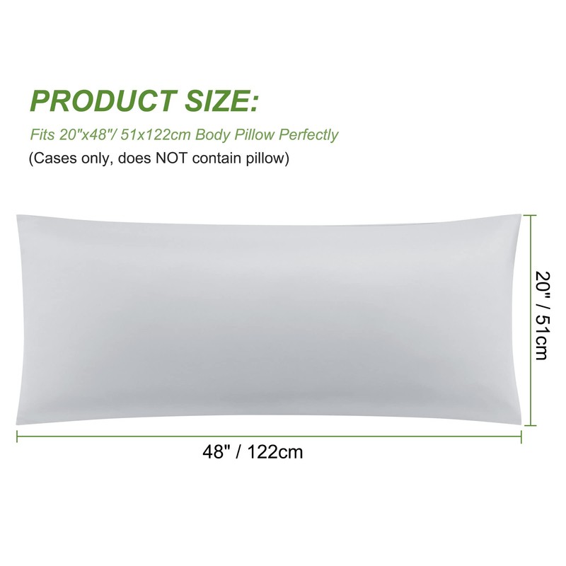 PiccoCasa Body Cooling Pillowcase Viscose from Bamboo Long Pillow Case