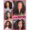 Curlyme Ombre Kinky Curly Half Wig Human Hair Wear Go