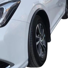 TuTuYa Fender Flares, 4.9Ft/1.5m Universal Carbon Fiber Car Wheel Fender Extension Moulding Flares Auto Tyre Eyebrow Trim Strip Stick Out Edge,Pack of 4 PCS