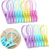 20Pcs Clothes Peg Clip Pins, Multi-Color Rope Clip Hanging Clothes