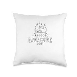 Hardcore Carnivore Diet, Meat lover, Carnivore food pyramid Throw Pillow