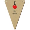 5 x 140mm 'I Love Tennis' Wooden Bunting Flags (BN00070620)