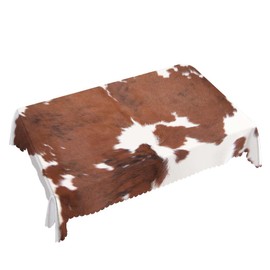 Walmsco Tablecloth Brown Cow Pattern Decor For Dining Room Kitchen Rectangular Table Cover 132 * 178cm