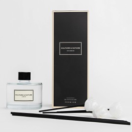 CULTURE & NATURE Reed Diffuser Set 6.7oz (200ml) Lemon Scented Diffuser with Sticks Home Fragrance Reed Diffuser for Bathroom Shelf Decor