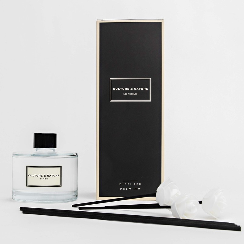 CULTURE & NATURE Reed Diffuser Set 6.7oz (200ml) Lemon Scented