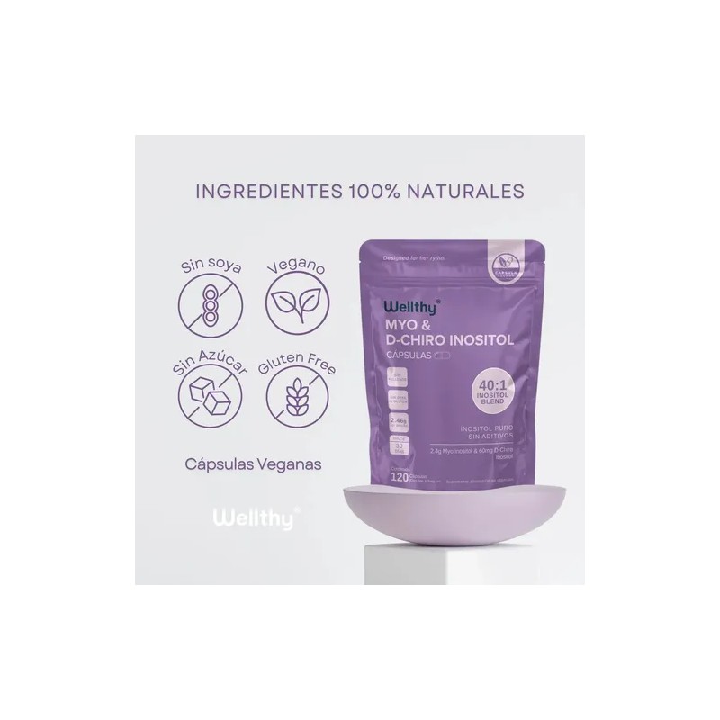 Wellthy Myo & D-chiro Inositol 120caps