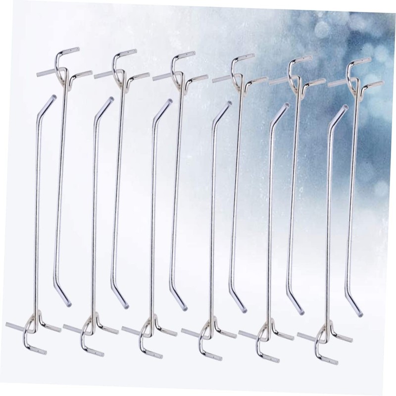 ABOOFAN 50Pcs Triangular Hole Board Hooks for Supermarket Shelving Thick