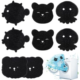 Glvomazty Pack of 8 Pet Hair Remover, Washing Machine, Lint Catcher, Cat Hair Remover, Reusable Washing Machine Hair Remover for Removes Pet Hair, Lint, Lint