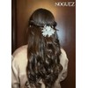 Noguez. Tocado de Novia con Flores, Elegante Accesorio para Dama