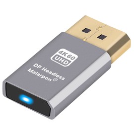 4K60Hz DP Headless Dummy Plug Display Emulator: Lightweight, Environment-friendly & High Performance Solution for USB-Powered Monitors -Suitable for Headless 1080@120Hz and Real Versions 4096x2160@60H