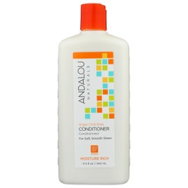 Andalou Naturals Conditioner, Moisture Rich Hair Conditioner, 11.5 Oz, Argan Oil, Shea Butter, Avocado Oil & Vitamin E, Moisturizing for Dry Hair