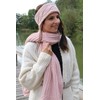 styleBREAKER 01018164 Women's Long Knitted Scarf with Ribs and Pearl