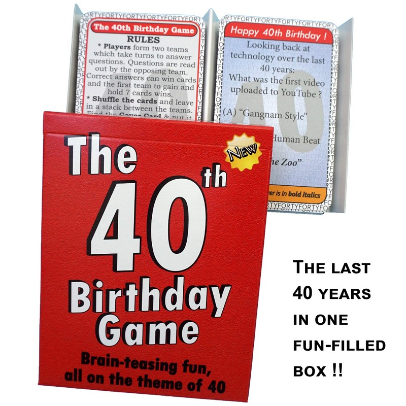 The 40th Birthday Game - amusing little gift or present