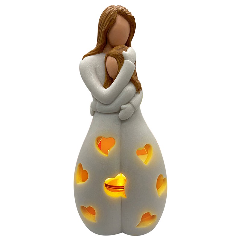 Mother's Day Gift Mother Daughter Hug Candle Holder Candle Light