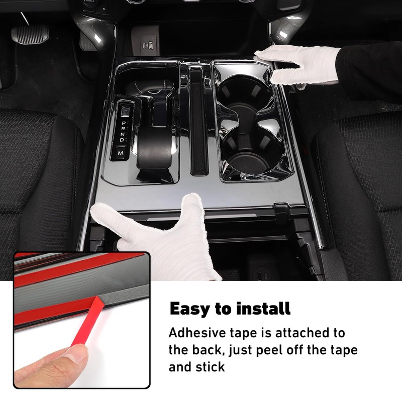 Linskip Center Console Gear Shift Panel Trim Compatible with Ford