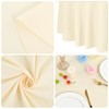 fani 12 Pack 90 Inch Round Tablecloth, Beige Polyester Fabric