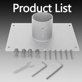 Knuopyt Starlink Flat High Performance Pipe Adapter - Installation Kit & Mount for Starlink Antenna (Silver)