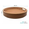 Home Bandeja Charola Giratoria De Bamboo Bambu Mesa 30.5cm