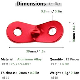 JEELAD Aluminum Adjustable Metal Fittings, Rope Tensioner, Tent Adjustment, Rope Stretching, Camping Equipment, Guy Line Liner, Outdoor Activities