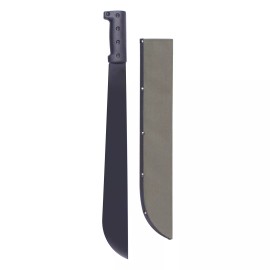 Rothco Bush Pro Steel Machete with Sheath - 18 Inch S45C Carbon Steel Blade