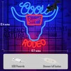 JooeTuu Beer Neon Sign Dimmable Western Rodeo Neon Light Signs