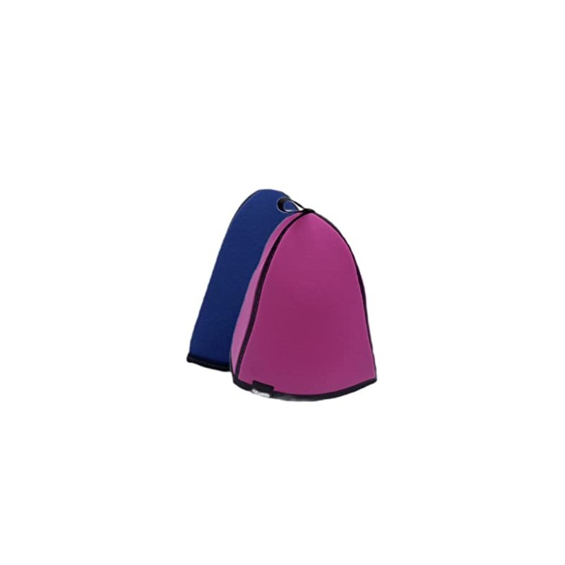 SAUNOI SABOU Sauna Hat, Lightweight, Washable, (Dark Pink x Navy)