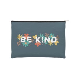 iapodiad Small Makeup Bag Be Kind Cosmetic Bag for Women Portable Purse Travel Toiletry Bag Accessories Organizer Zipper Pouch