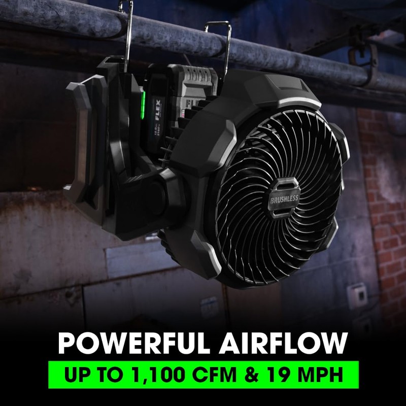 FLEX 24V Brushless Cordless 1,100 CFM Jobsite Fan Tool Only,