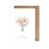 WBdesignz Get Well Soon Card with Flower Bouquet Poppy Pastel