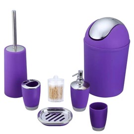 1Pcs Bathroom kit, Seven-Piece mouthwash Cup Set, toiletries, Brushing Rack, Bathroom Set(Purple)