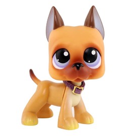 Miniature Cat and Dog Puppy Kitten Fox Figures Pet compitable with LPS Collection:_great dane 244_color