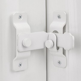 Wocoe 3 Packs 90° Flip Latches, Matte White Stainless Steel, Safety Door Locks for Sliding Doors, Versatile Right Angle Door Buckles for Enhanced Security