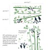 Runtoo Panda Animals Wall Decal Bamboo Forest Wall Stickers for