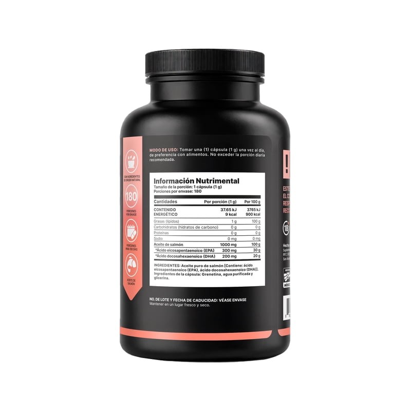 Suplemento alimenticio B life Omega 3 Salmon 180 Caps c/u